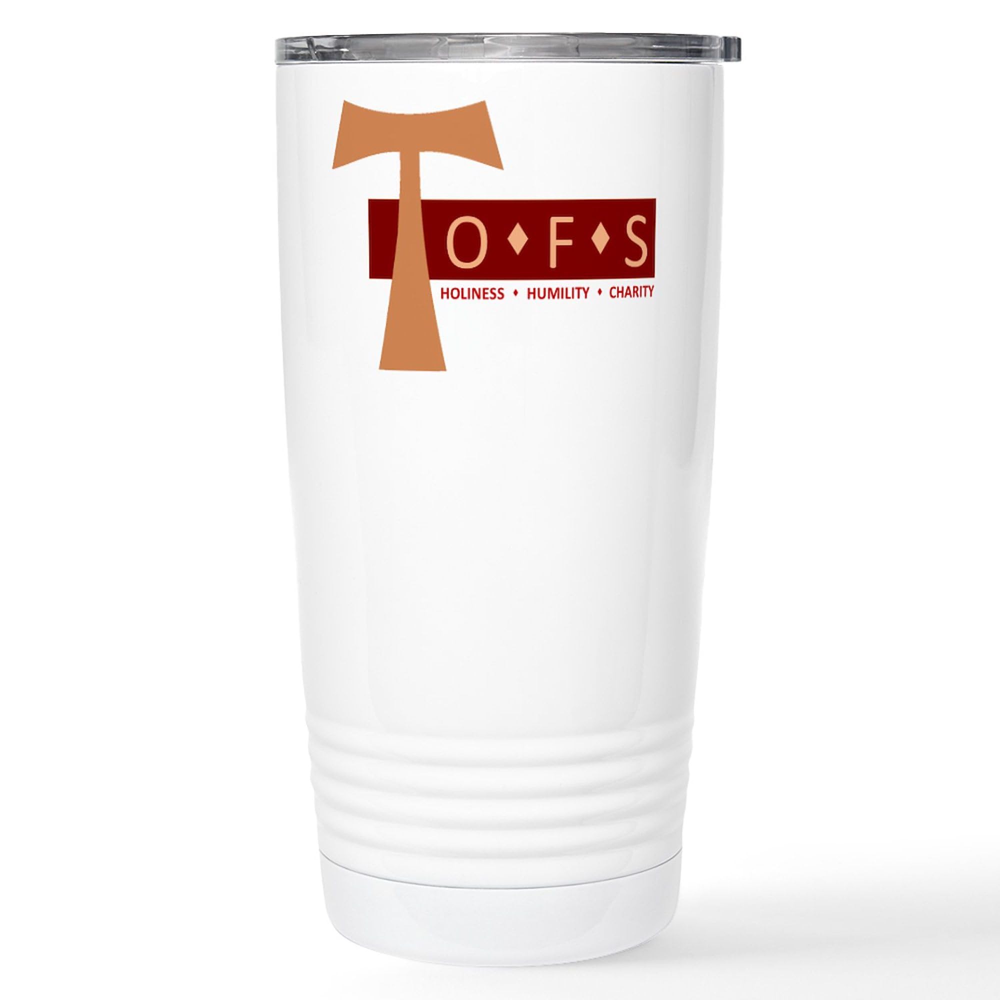 CafePress OFS Secular Franciscan Stainless Steel Travel Mug 20 oz. Insulated Stainless Steel Coffee Tumbler