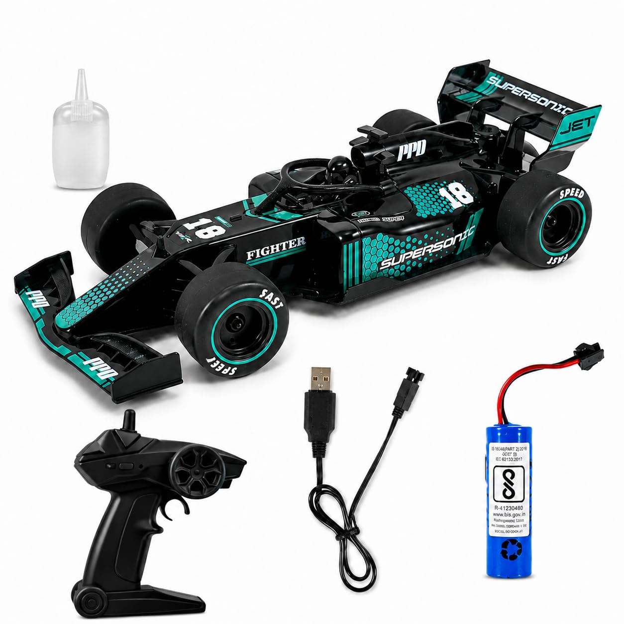 Formula 1 Inspired Remote Control Drift Car Toy – High Speed Rechargeable RC Sports Racing Car with 2.4GHz Wireless System and Durable Rubber Tires for Boys-image-16