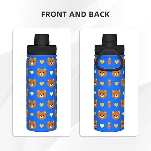 Miniatura 3 de Bear Llove Insulated Stainless Steel Kettle  Print Funny Water Bottle Insulated  Ideal for Sports and Travel