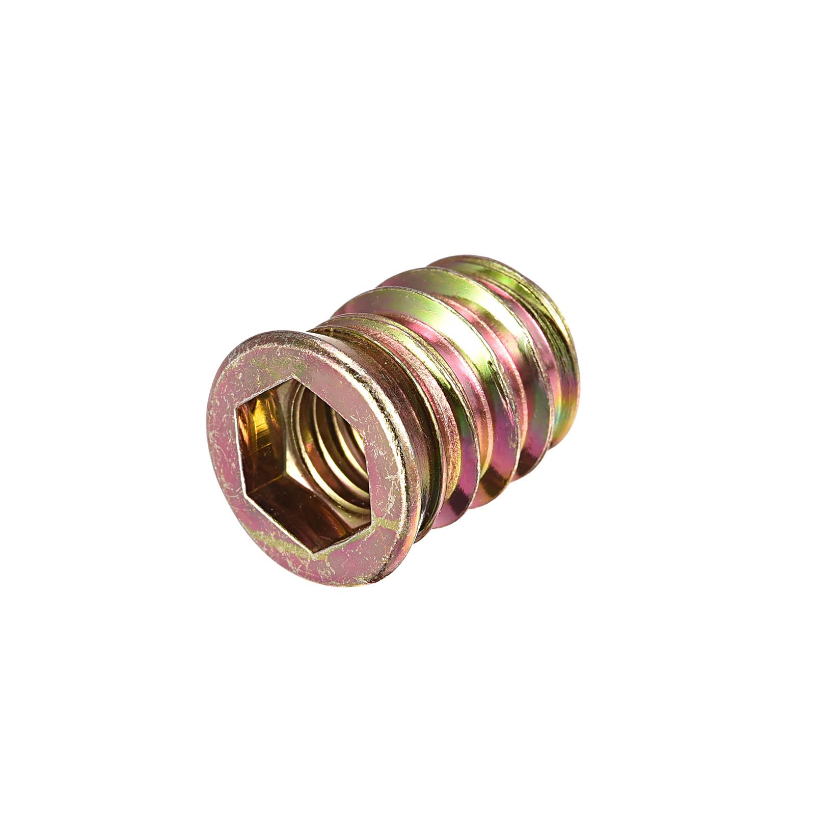 Uxcell M10x25mm Threaded Inserts For Wood - Hex Socket Drive Furniture Screw-in Nuts (64pcs Pack) - View #10