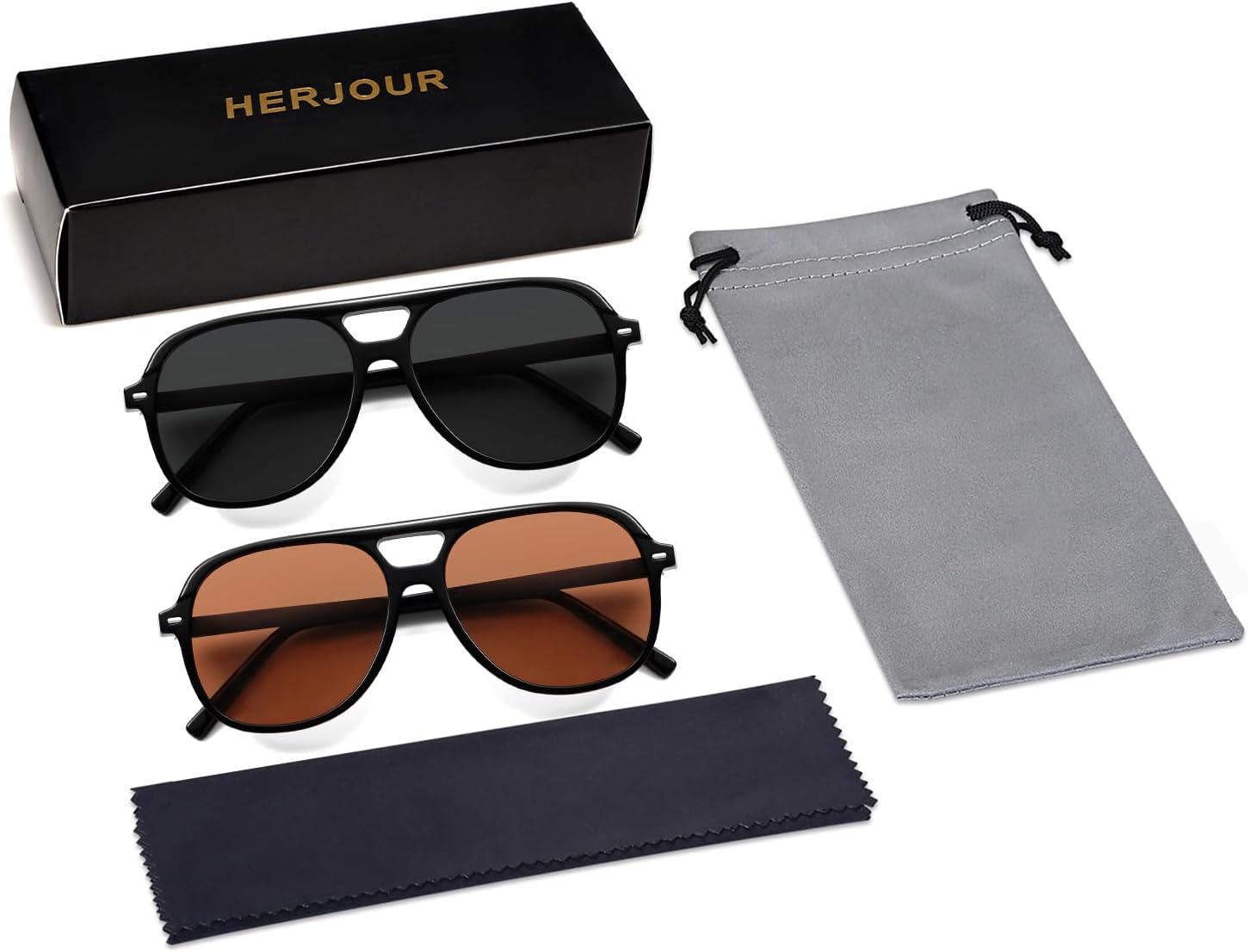 Retro Trendy Polarized Aviator Sunglasses Womens Mens 70s Classic Vintage Oversized Sun Glasses AR82278 - Image 4