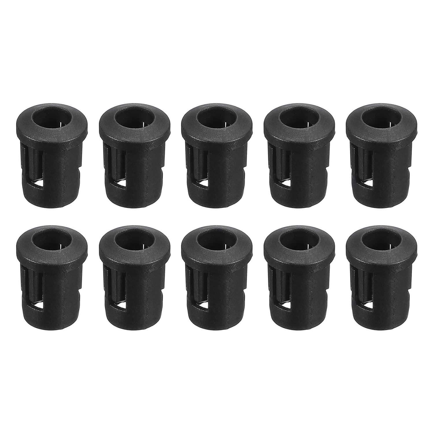 5mm LED Socket 50 Pcs - LED Lamp Holder Clip, Plastic Bezel Mount for Emitting Diode Panel Mount Display Lighting Round Lamp Bulb Fixture, Black