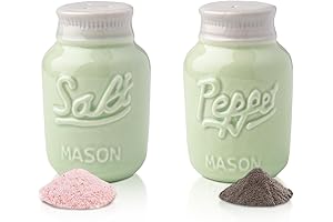 Comfify Vintage Mason Jar Salt and Pepper Shakers