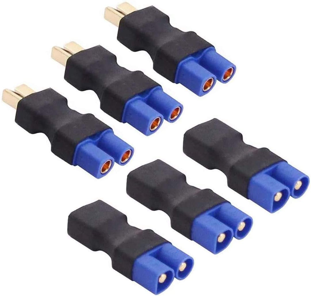 3Pairs No Wires Deans Style T Plug to EC3 Plug Female Male Adapter Wireless Connector for RC FPV Drone Car Lipo NiMH Battery Charger ESC
