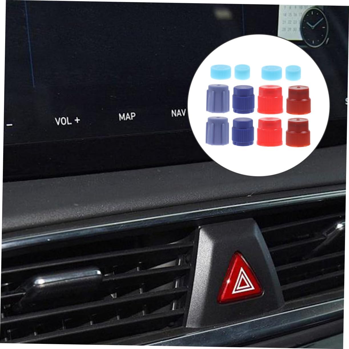 GLEAVI 12pcs Caps for Air Conditioning Ports Compatible Vehicles Efficient HVAC for Rv Units Protects Charging System Integrity and Performance