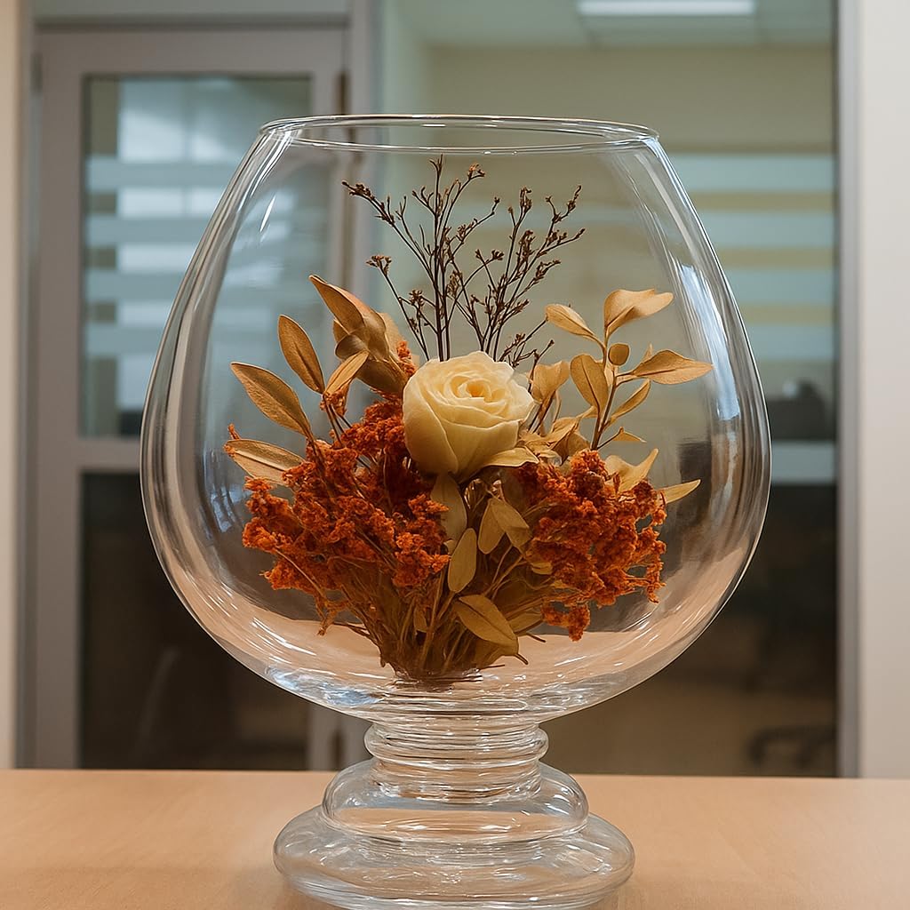 Crystal Clear Glass Fish or Terrarium Wine Cup Bowl (12 inch)-image-15