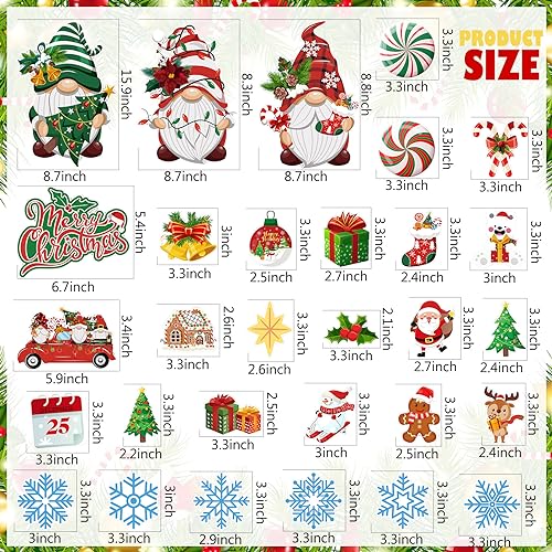 Imanes de Navidad para puerta de garaje impermeables decoraciones reutilizables de gnomo 3