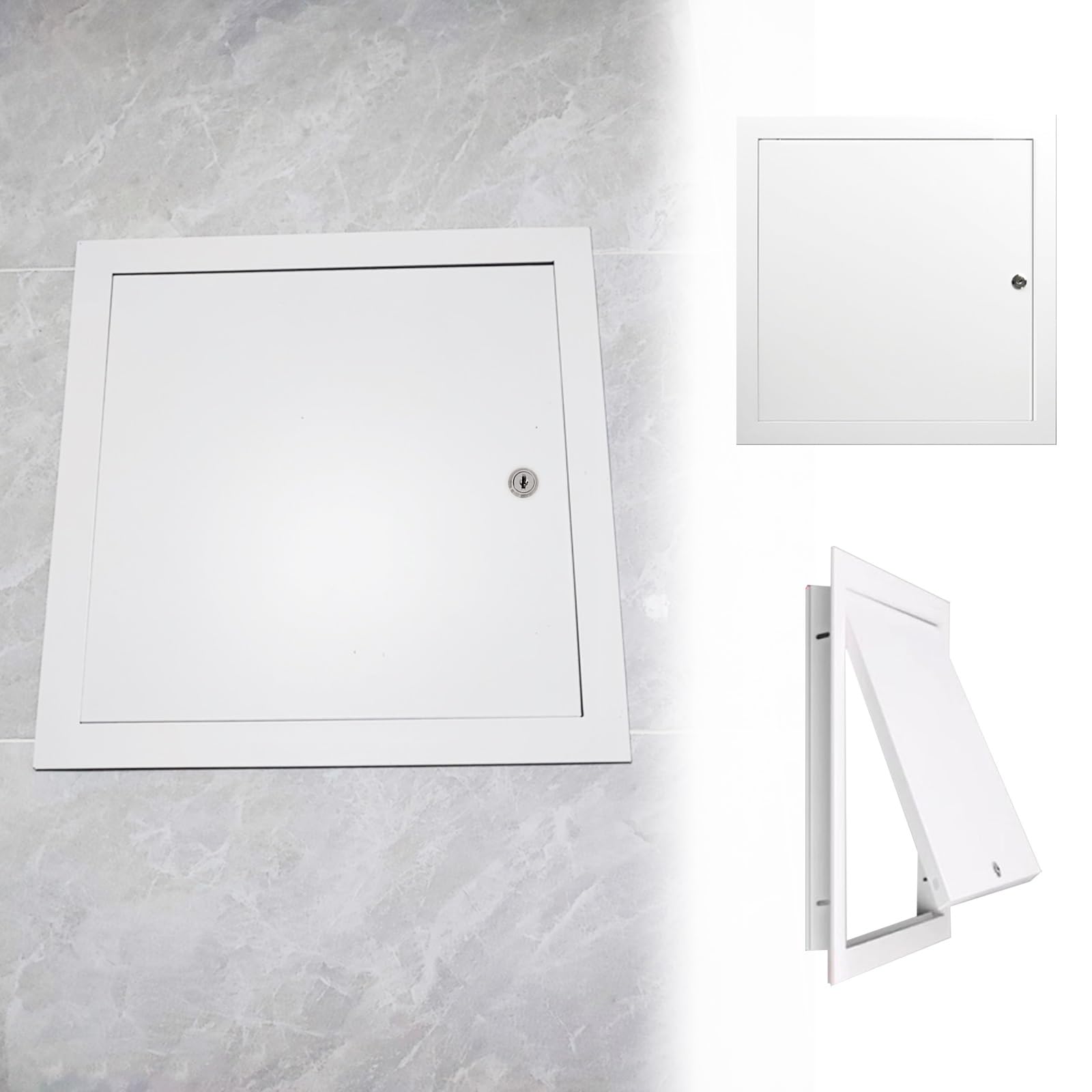 Panneau d'accès en aluminium avec serrure métal couvercle mural