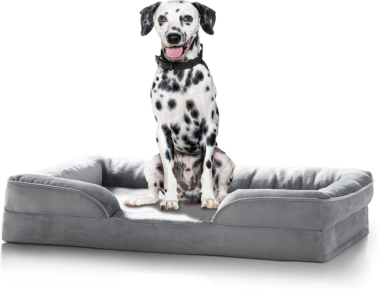 paradise pets Large Dog Bed Sofa, Washable & Super Soft with Non Slip Bottom, Waterproof Liner, Orthopedic & Calming, Grey, 97cm x 71cm x 16cm