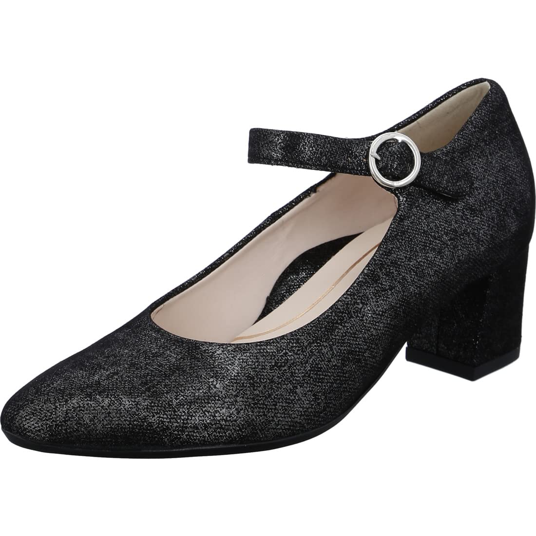 ARA Women's London Court Shoes, Black, 42 EU Schmal
