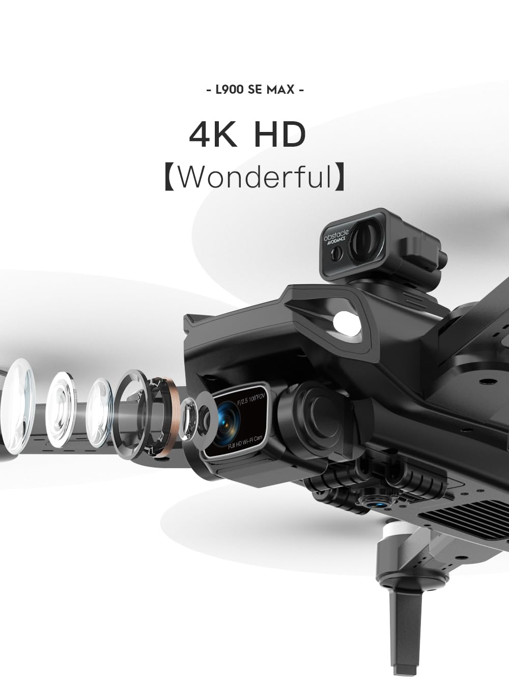 Drone RC LYZRC L900 SE MAX GPS 4K WiFi 5G FPV Brushless Nero – Drone Pieghevole con Return Home