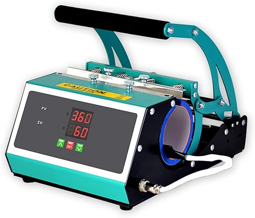 Miniatura 6 de Máquina de prensa de calor para vasos, máquina de prensa de calor por sublimación para vasos delgados de 20 onzas (20 onzas, verde)