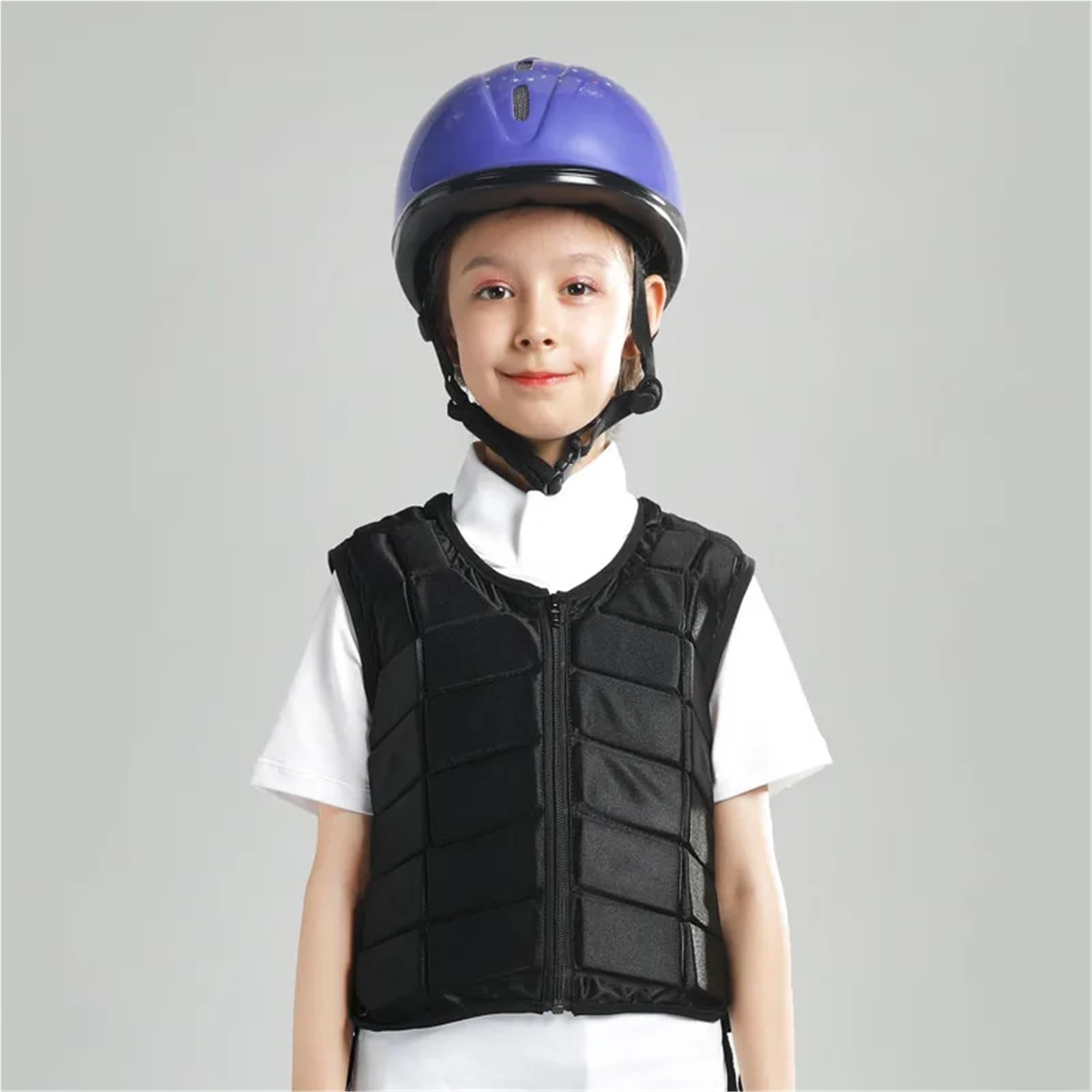 Gilet da Equitazione Gilet da Equitazione for Esterni, Imbottito in Eva, di Sicurezza, for Equitazione, Protezione for Il Corpo, Unisex, Nero, for Adulti, Uomini, Donne e Bambini(Adult XXL)