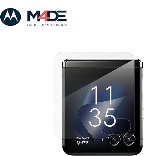 Miniatura 6 de ZAGG InvisibleShield Fusion Curve - Protector de pantalla para Motorola Razr+ 2023 (solo pantalla frontal), polímero híbrido D3O, antiarañazos,