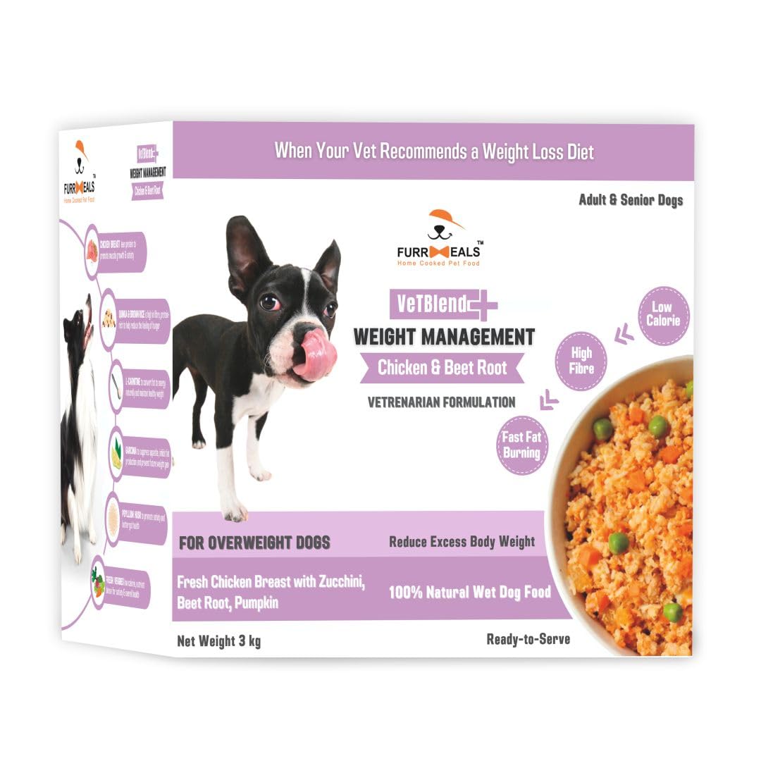 FurrMeals VetBlend Plus Weight Management Wet Dog Food I Chicken & Beet Root Recipe I Weight Loss Dog Food for Overweight Dogs (3 kg) (B0CCS92259) Amazon Price History, Amazon Price Tracker
