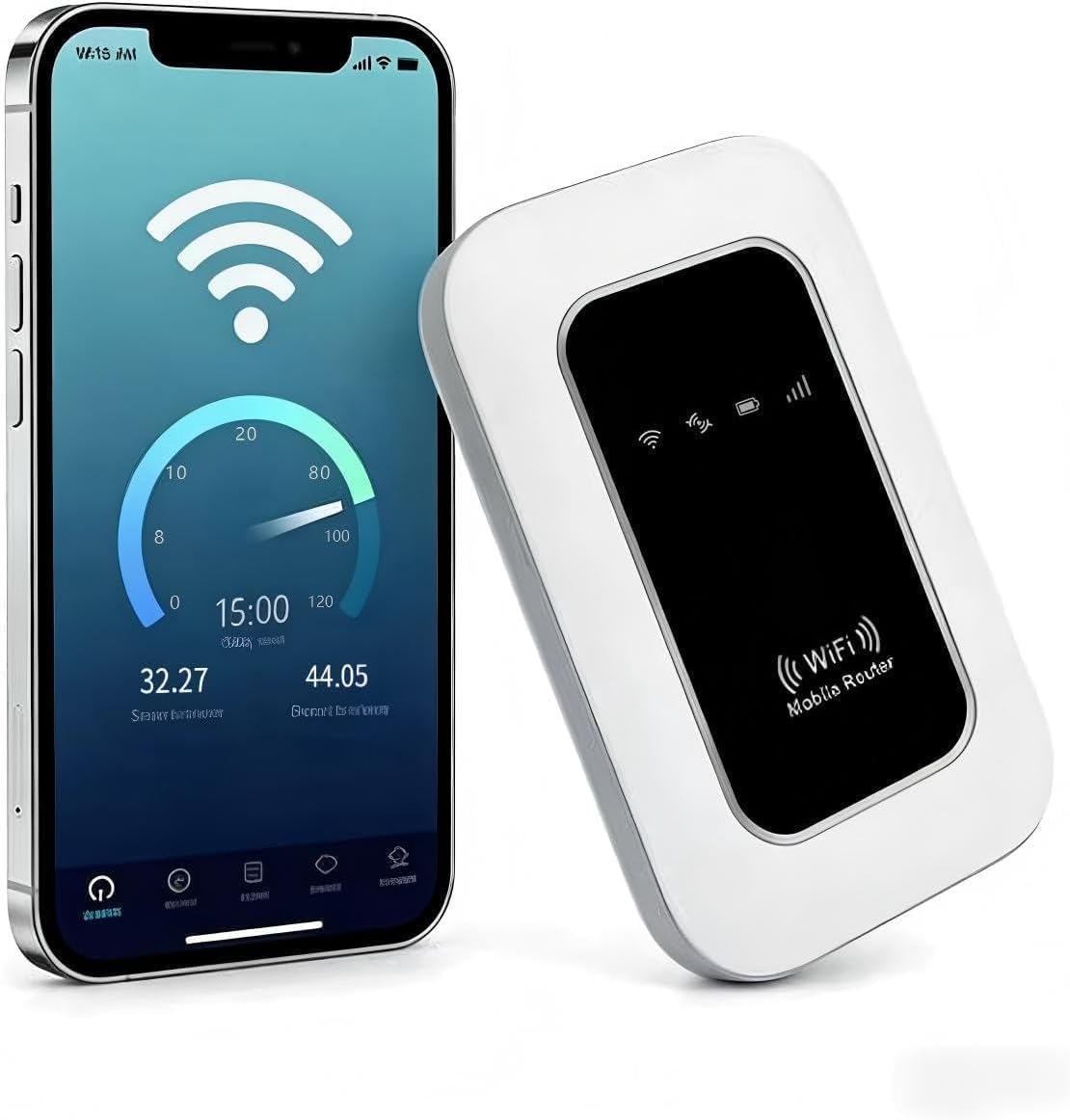 5G Mobile WiFi Portable Hotspot Router, Unlocked SIM Card Slot, Ultra-Fast Internet up to 300 Mbps, Pocket-Sized MiFi Modem for Travel & Remote Work, Connect Up to 10 Devices