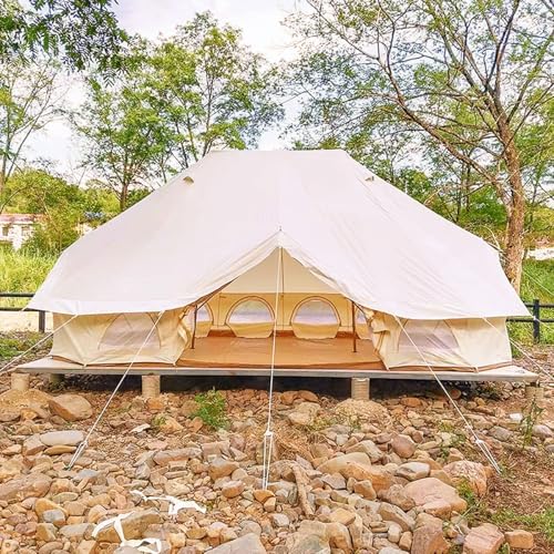 Carpa Bell de Algodón Impermeable 6x4m para 8-12 Personas miniatura 2