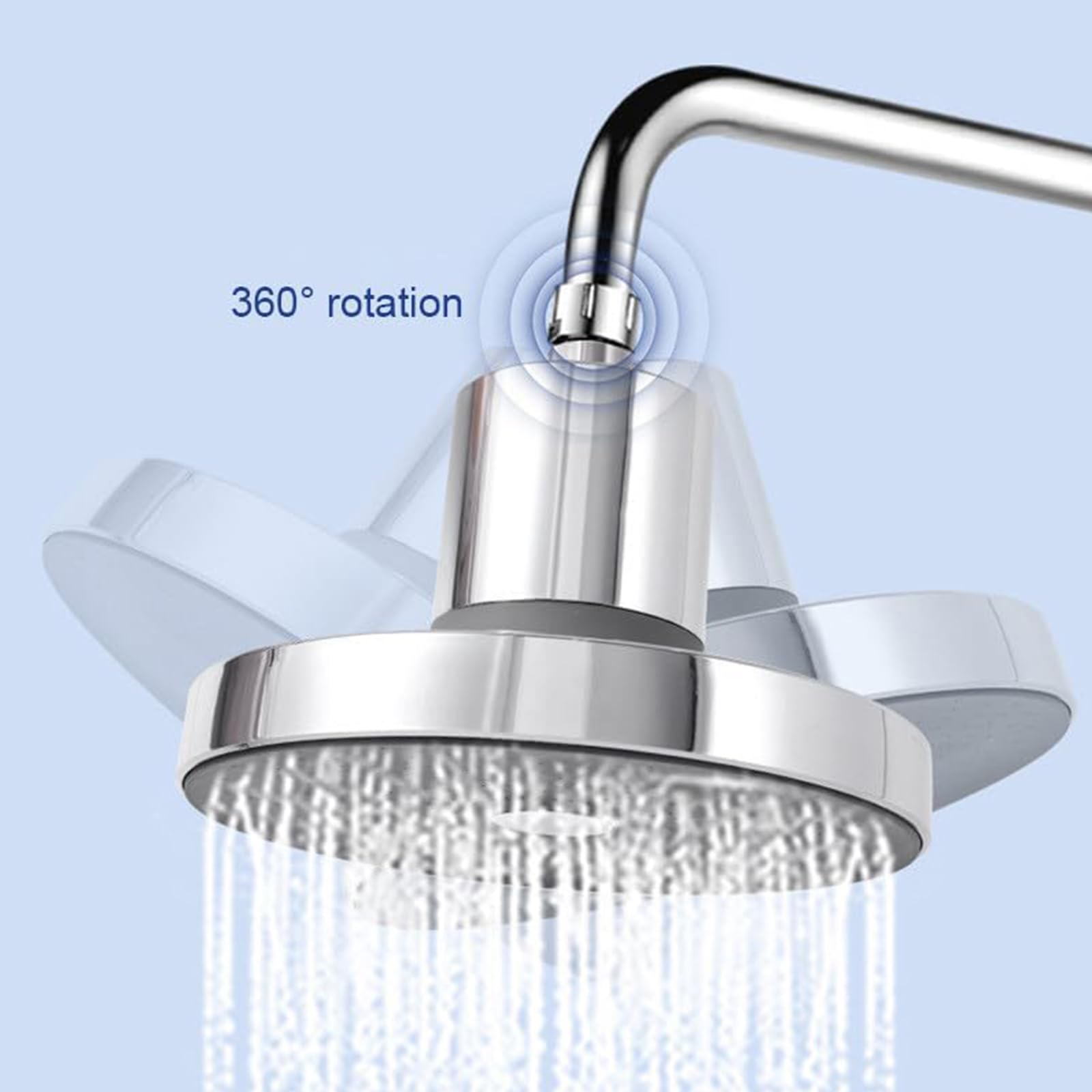 Cabezal de ducha ajustable de acero inoxidable con rotación de 360 grados. Este modelo de filtro de ducha de alta presión para un cabello y piel más saludables. Reduce la caída del cabello,