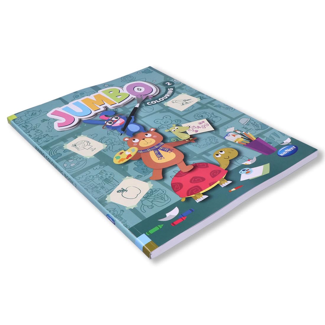 Navneet Jumbo Colouring Book 2 - Libri da colorare per bambini - 160 pagine - Libri di pittura e colorazione per bambini - Youva Crayons