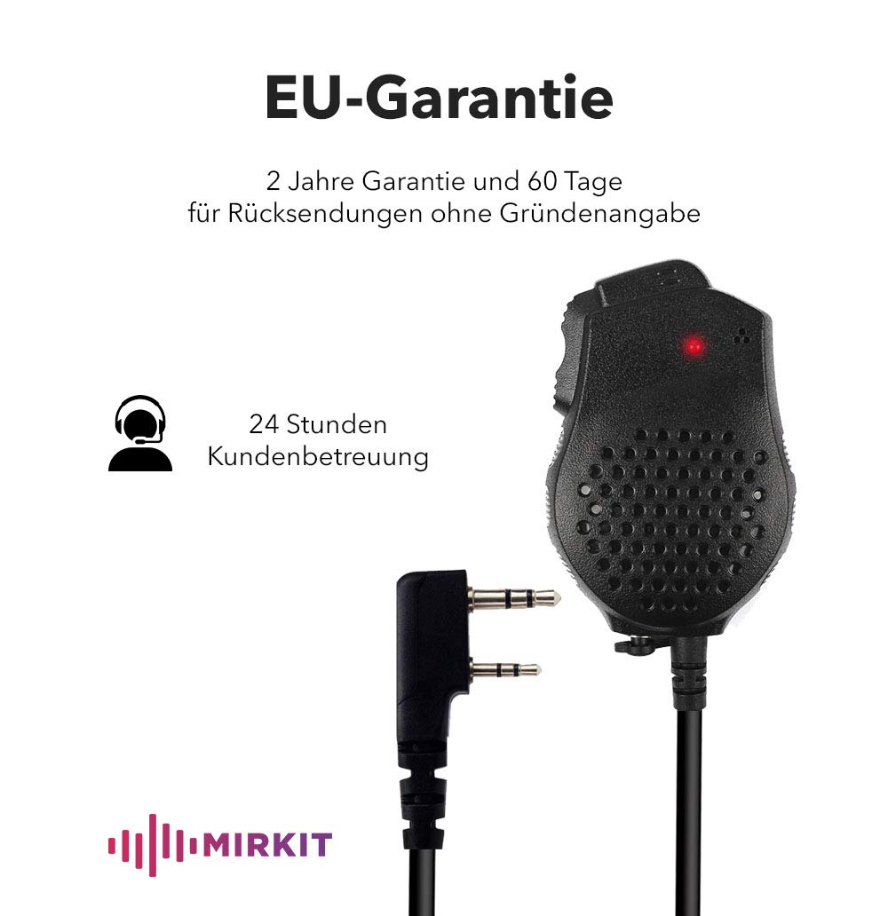 Mirkit Głośnik mikrofon Dual PTT do UV-82