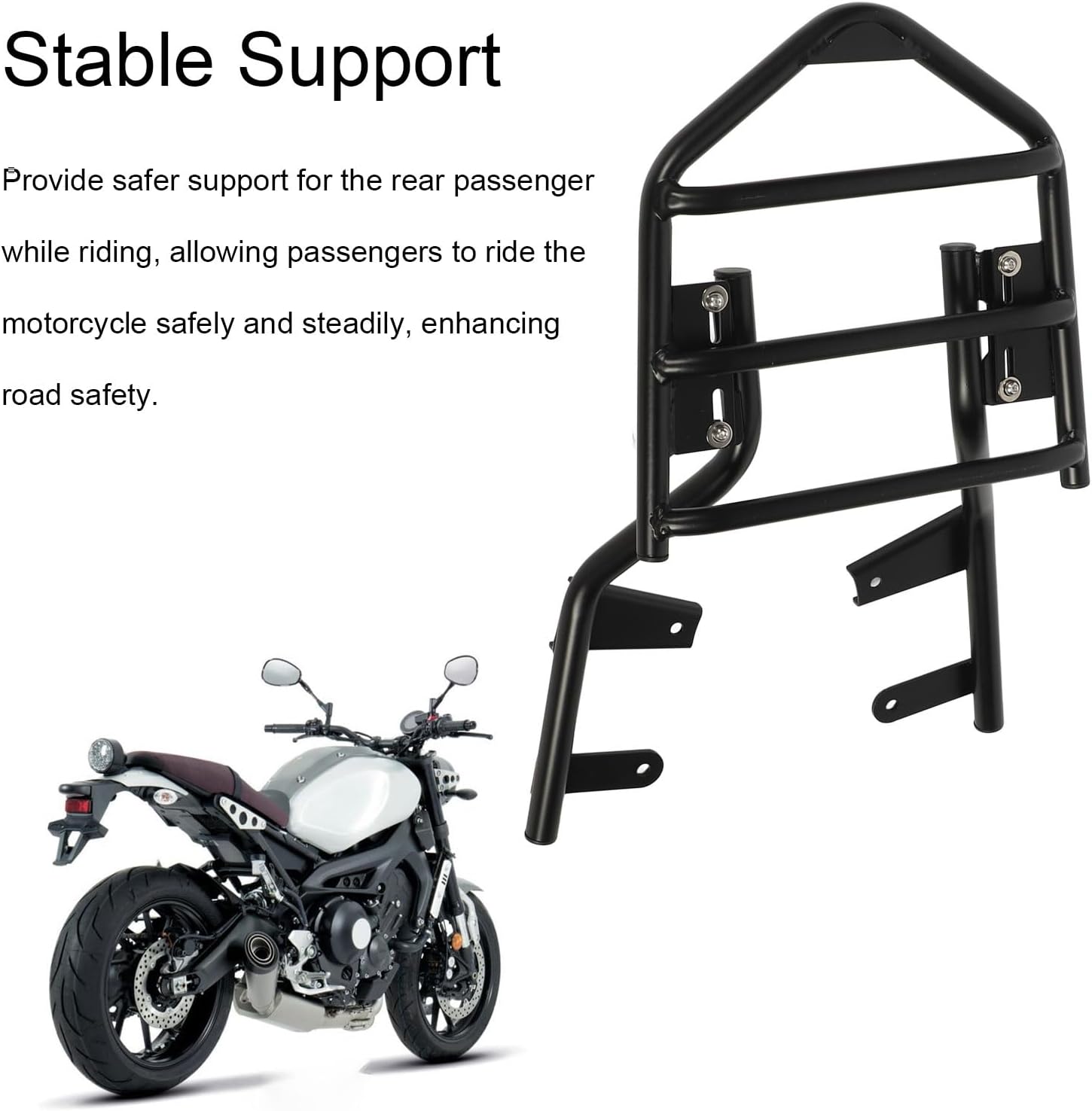 Motorcycle Rear Seat Luggage Storage Rack, Trunk Luggage Rack Rail, Versatile Cargo Carrier Support Holder for Xsr900 2022 to 2023