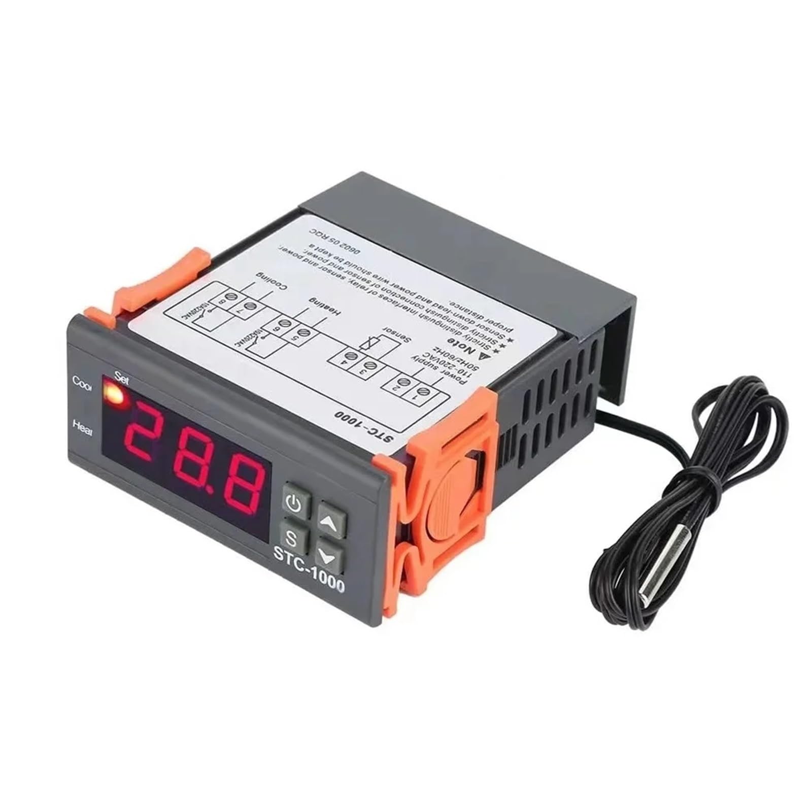 1 pz STC-1000 STC-1000 LED Termostato digitale for incubatore Regolatore di temperatura Termoregolatore Relè Riscaldamento Raffreddamento 12V 24V 220V(AC 110V-220V)