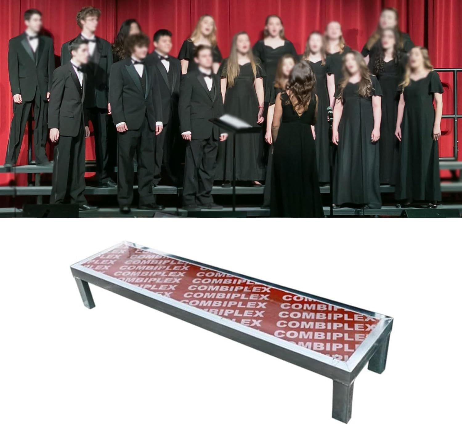 VUIKLCty Multi-tiered Non-slip Stage Platform, Suitable For Performances And Various Events 128 × 30 × 20 Cm