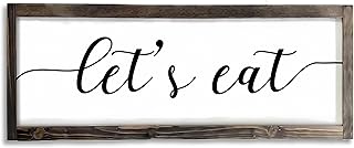 Dazingart Farmhouse Kitchen Wall Decor, Let's Eat Sign, Rustic Wood Kitchen Signs Dinning Room Wall Decor (let's eat)