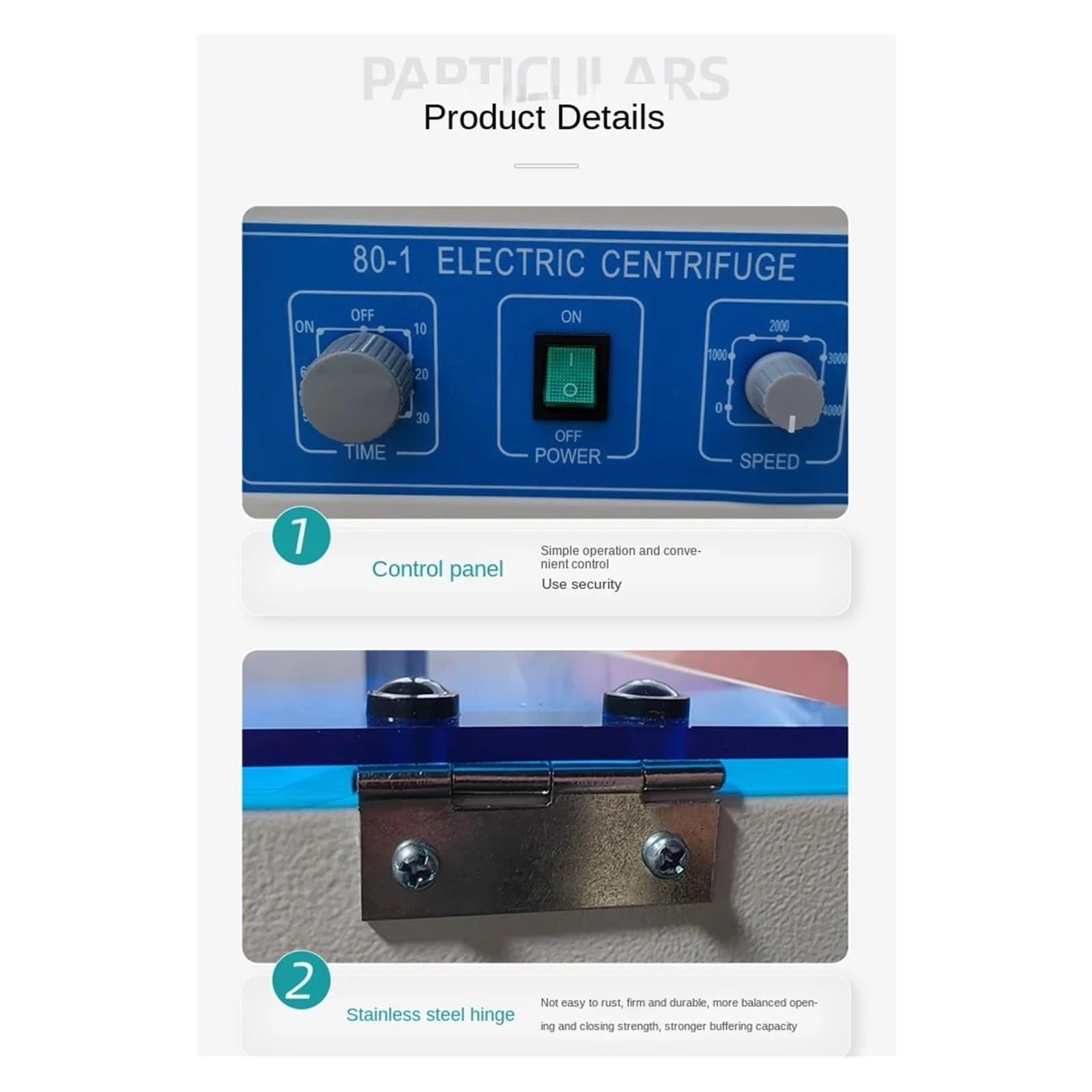 Tischzentrifuge, Elektrische Desktop-Laborzentrifuge, Laborbedarf, Medizinische Praxis, 4000 U/min, 20 Ml X 6, Modell 80-1