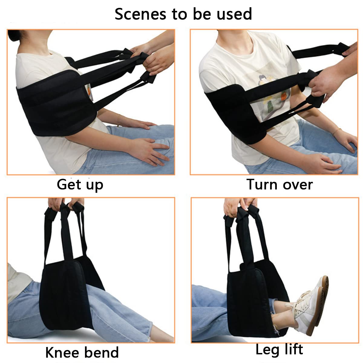 Transportador de Pacientes, 100 * 40cm Cinturón de Transferencia con Manijas,Paciente Anciano Cinturón móvil de Transferencia Silla de Ruedas Cama Cinturón Elevador de Enfermería con Manijas