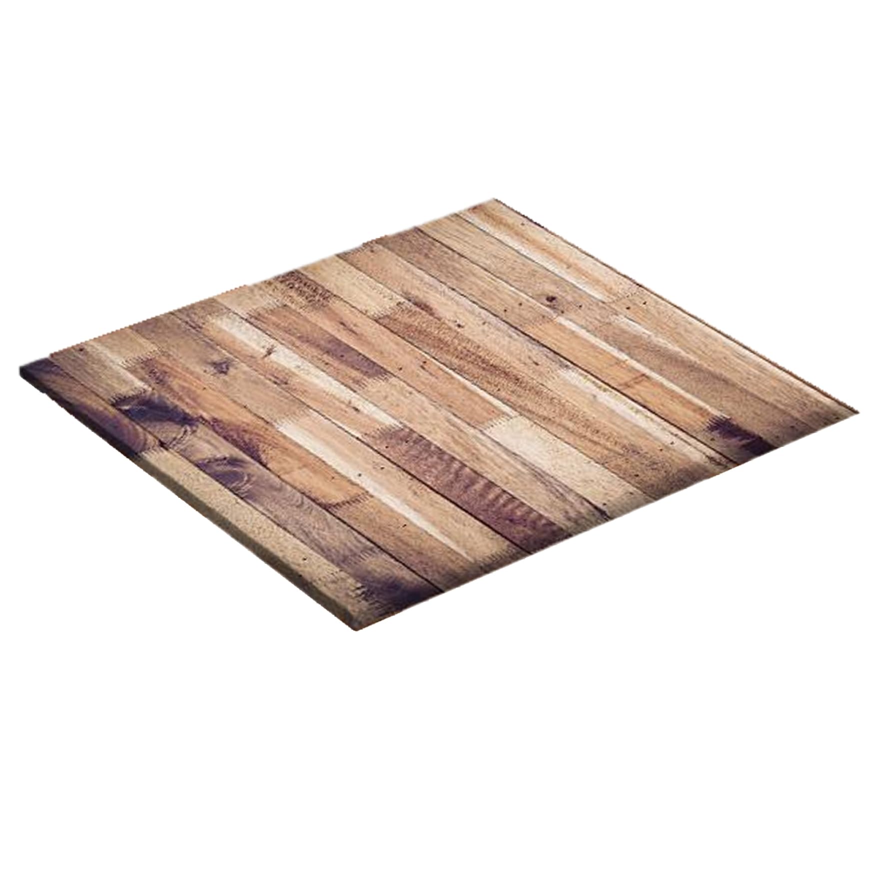 Wedhapy Fitted Tablecloth Square Tablecloth, Brown Wood Grain Square Tablecloths, Waterproof Polyester Fitted, Non Slip Card Table Cover with Elastic Edge Style 1