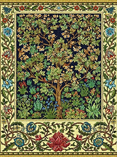 Funxvoot Stamped Cross Stitch Kits Beginners Full Range Of Embroidery Starter Kits For Adults Printed Cross Stitching Diy Kit (Tree Of Life 15.7×21.3 Inch #TOP5