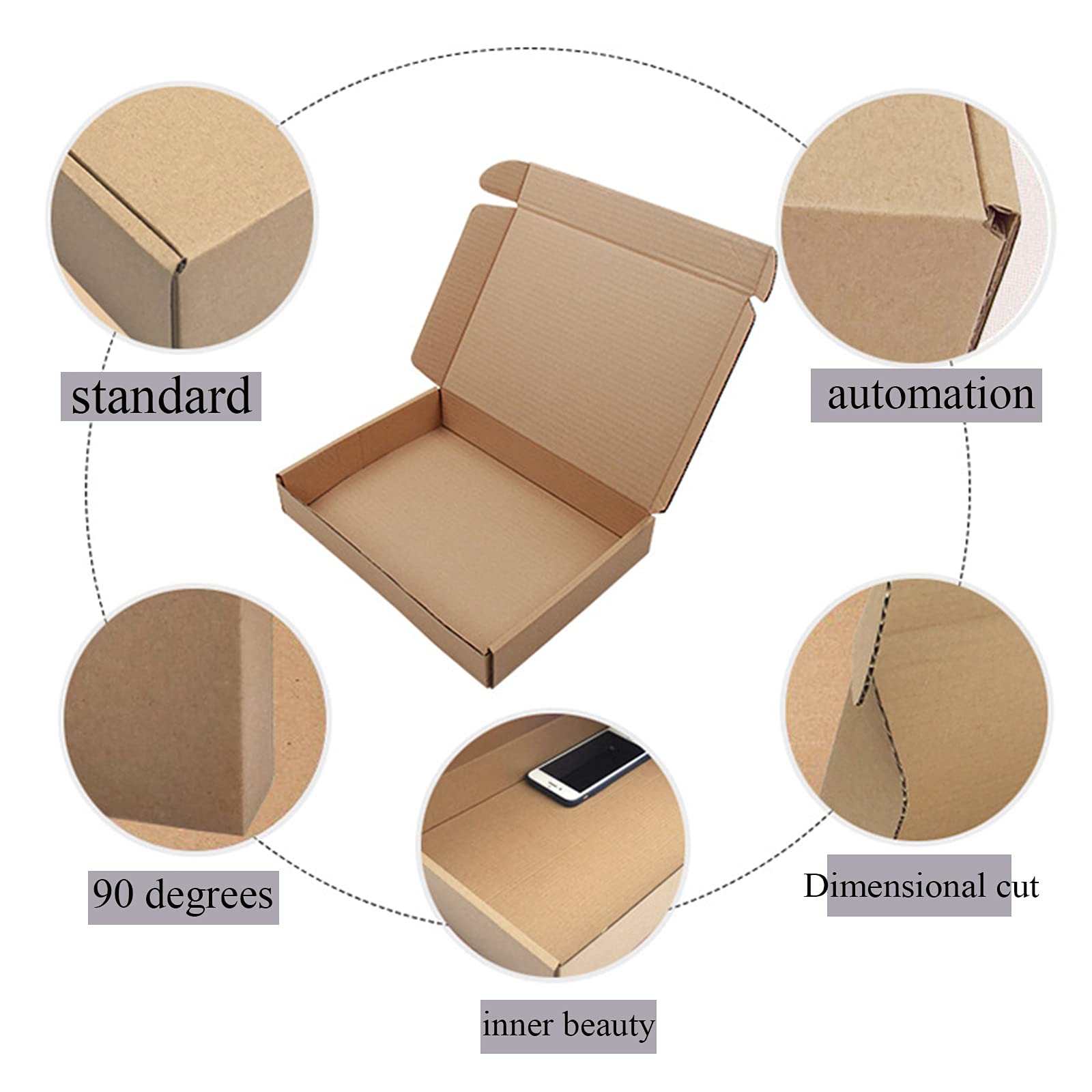 Cajas de Regalo de 30 Piezas con Tapas,Cajas para Chuches de Cartón,Cajas de Cartón Kraft,15 x 15 x 5 cm - Cajas Automontables para Regalo - Caja Kraft para Fiestas,Cumpleaños,Bodas,Fiestas