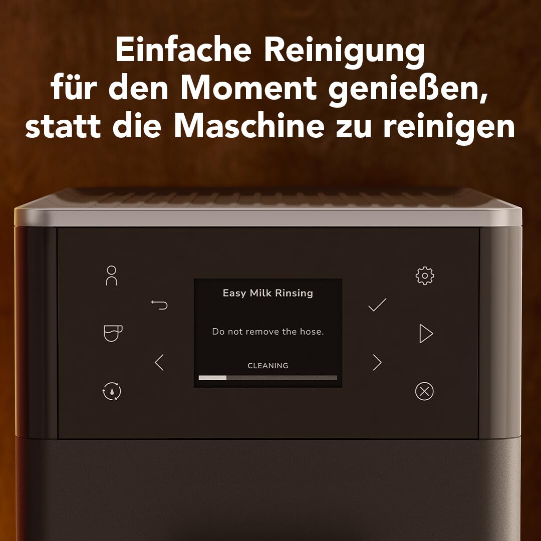 KitchenAid KF3 Macchina da caffè automatica 5KES8453 con funzione di caffè Iced, macina IntelliGrind, sistema AutoMilk, 15+ ricette, display a colori da 6 cm, 15-18 bar, nero opaco