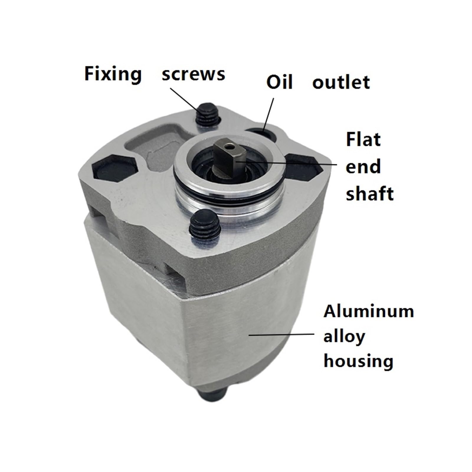 CBK-Zahnradpumpe, Hydraulikölpumpe, gegen den Uhrzeigersinn G3/8 Zoll Einlass 9 mm Auslass, 21 MPa, CBK-F0.63 F0.8 F1.2 F1.6 F2.5 F3.2 F4.2 F5 F6 F7 F8(CBK-F1.1)