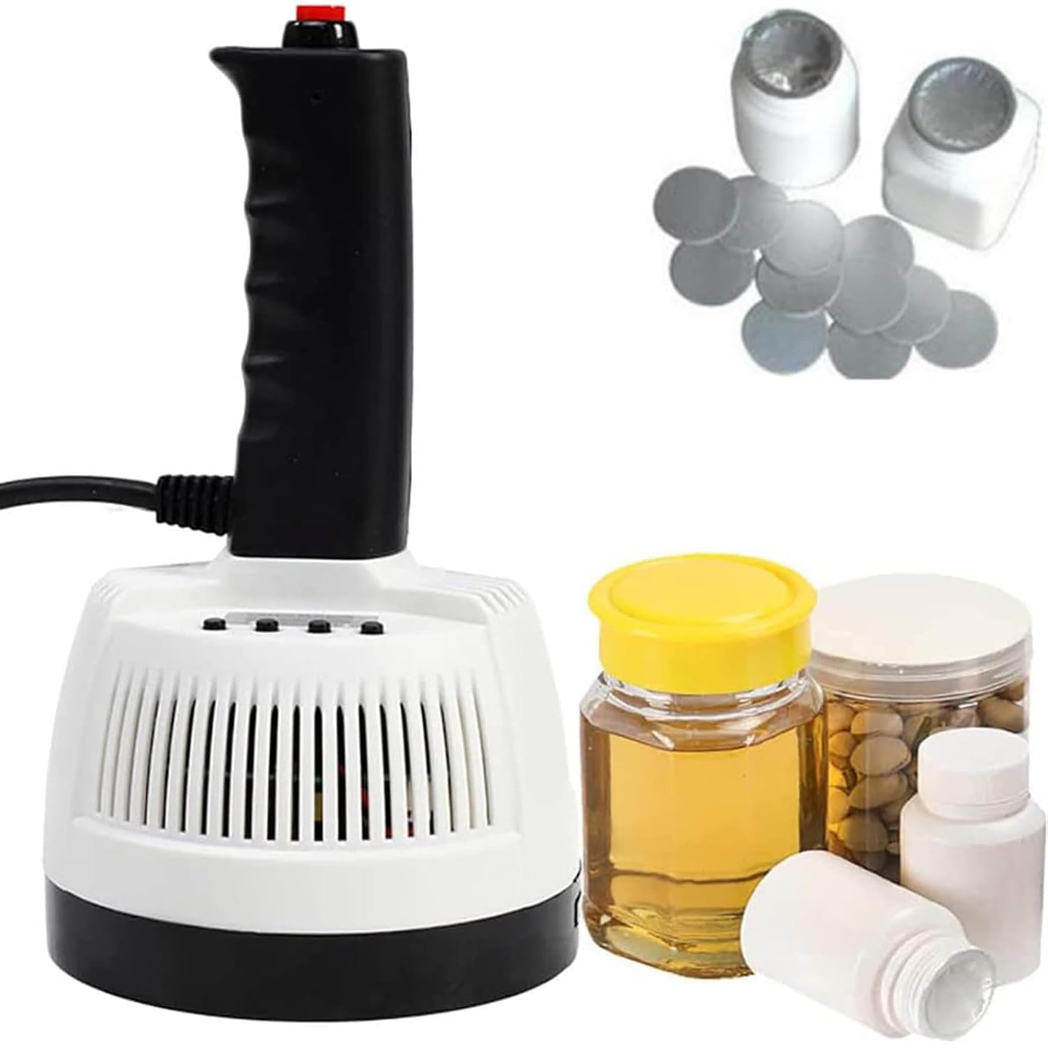 ASerZenith Electromagnetic Induction Sealer - Handheld Foil Sealing Machine For Secure Bottle Cap Closure On Plastic & Glass Containers