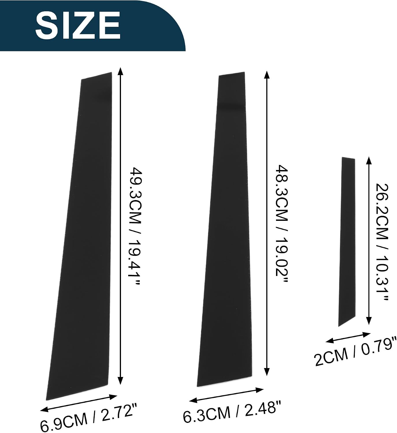 Door Pillar Window Trim for Honda Accord 1998-2002 Front Rear Left Right Anti Scratch Sticker Pillar Posts Door Outer Exterior Cover Black 6 Pcs