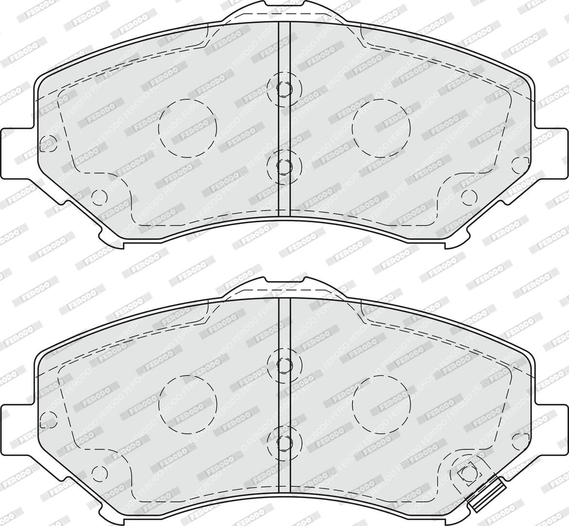 FERODO Kit pastiglie freni Anteriore con segnalatore acustico usura con accessori FDB4074 Compatibilità con JEEP WRANGLER III JK, FIAT Freemont 345, DODGE Nitro SUV, CHRYSLER GRAND VOYAGER V RT | Compatibile con: CHRYSLER GRAND VOYAGER V, DODGE JOURNEY, N