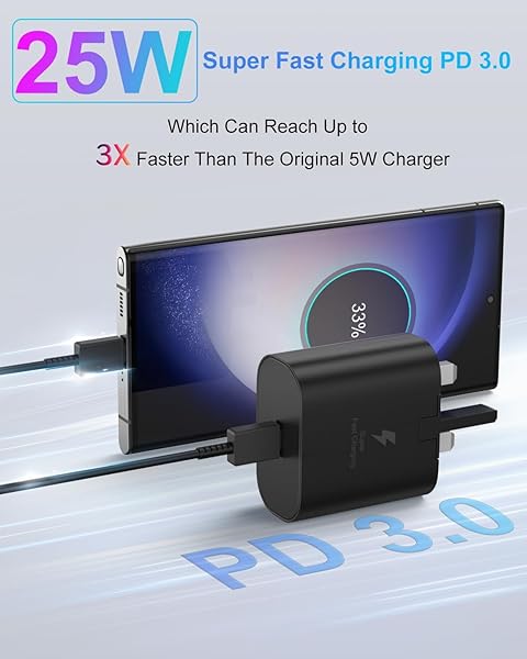 Samsung Fast Charger USB C 3M Long USB Type C Phone Charging Cable and Plug USBC for Samsung Galaxy S25/S24/S23/S22/S21/S20/A17/A16/A15/A22/A23/A25/A26/A33/A34/A35/A36/A52/A53/A54/A55/A56,2Pack - 4