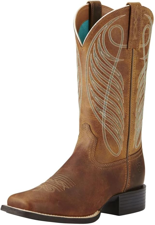 ARIAT womens Round Up Wide Square Toe Western Boot Cameroon Ubuy