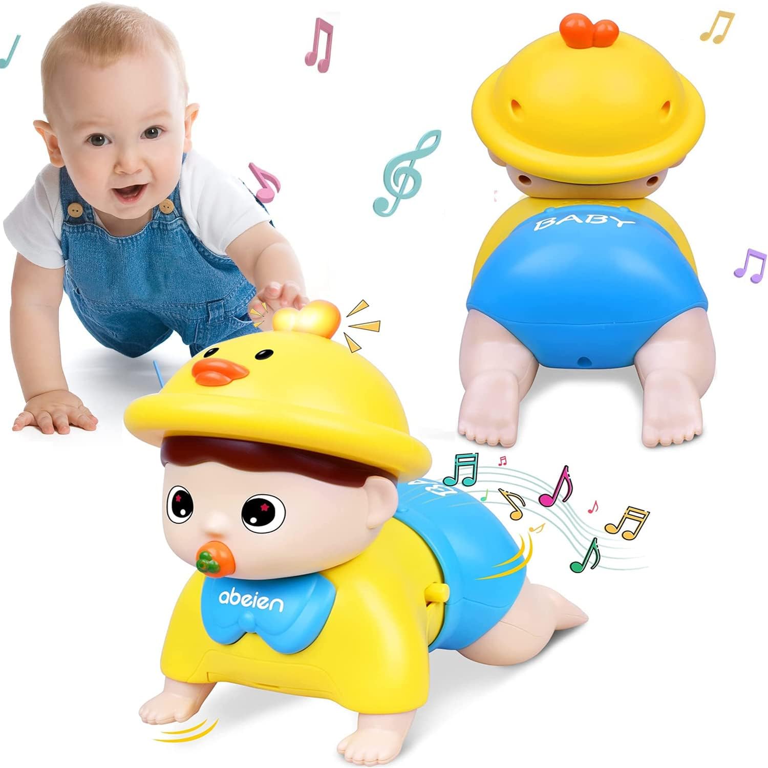 AM ANNA Baby Toys 6 to 12 Months,Musical Crawling Baby Toys for 12-18 Months Early Learning Educational Toy with Light & Sound,Birthday Toy for Infant Toddler Boy Girl 7 8 9 10 11 month 1-2 Year Old