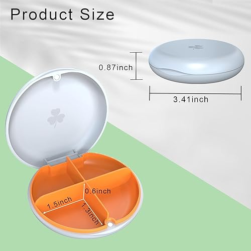 Miniatura 9 de Ralegy Organizador de pastillas 2 veces al día (ampm), pastillero, organizador de pastillas de viaje, organizador de pastillas pequeño, negro +