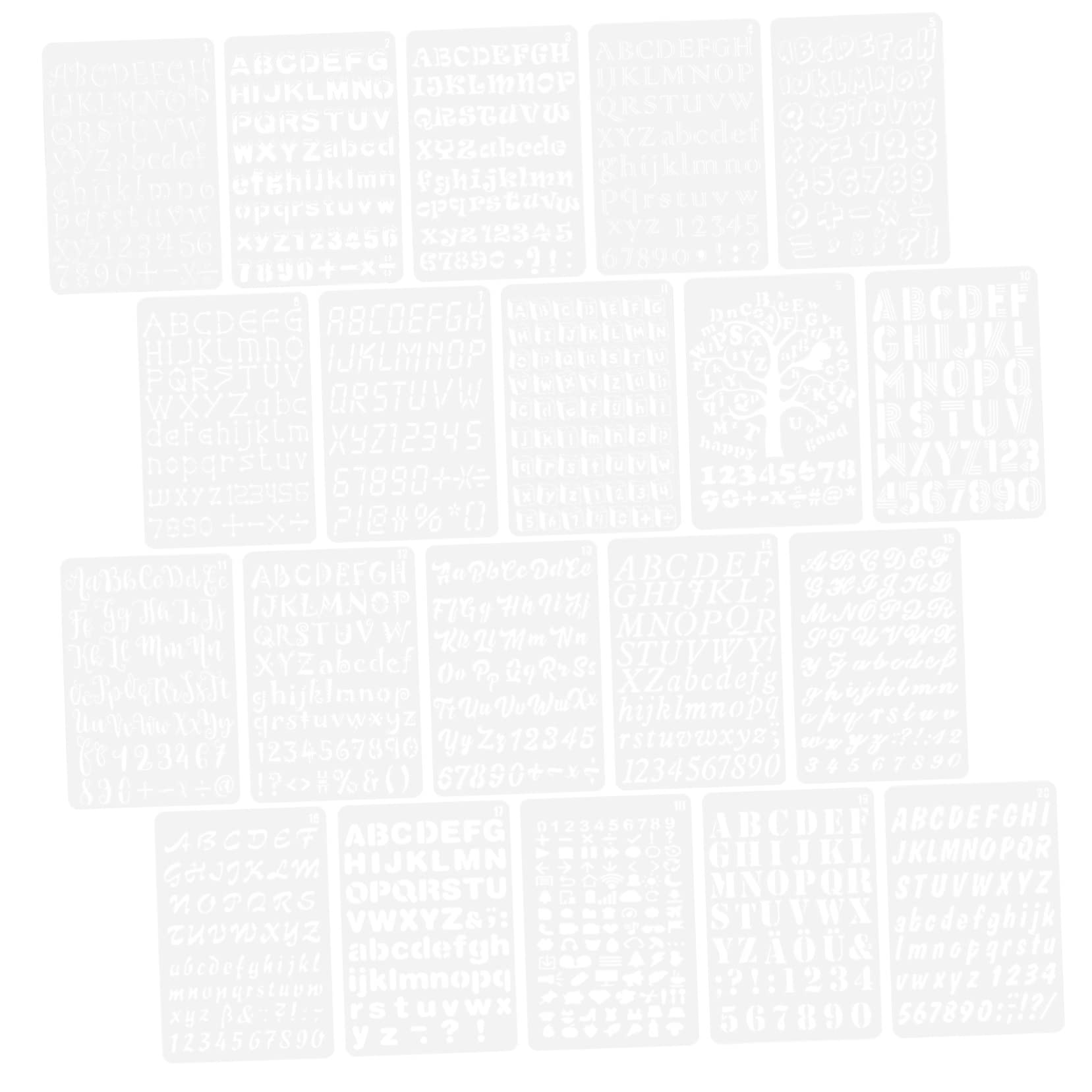 Pochoirs de lettres et chiffres pour réussir tous vos dessins proprement