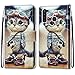 Produktbild Nadoli Handyhülle Leder für Samsung Galaxy A21,Bunt Bemalt Lustig Leder Schuhe Katze Trageschlaufe Kartenfach Magnet Ständer Schutzhülle Brieftasche Ledertasche Tasche Etui