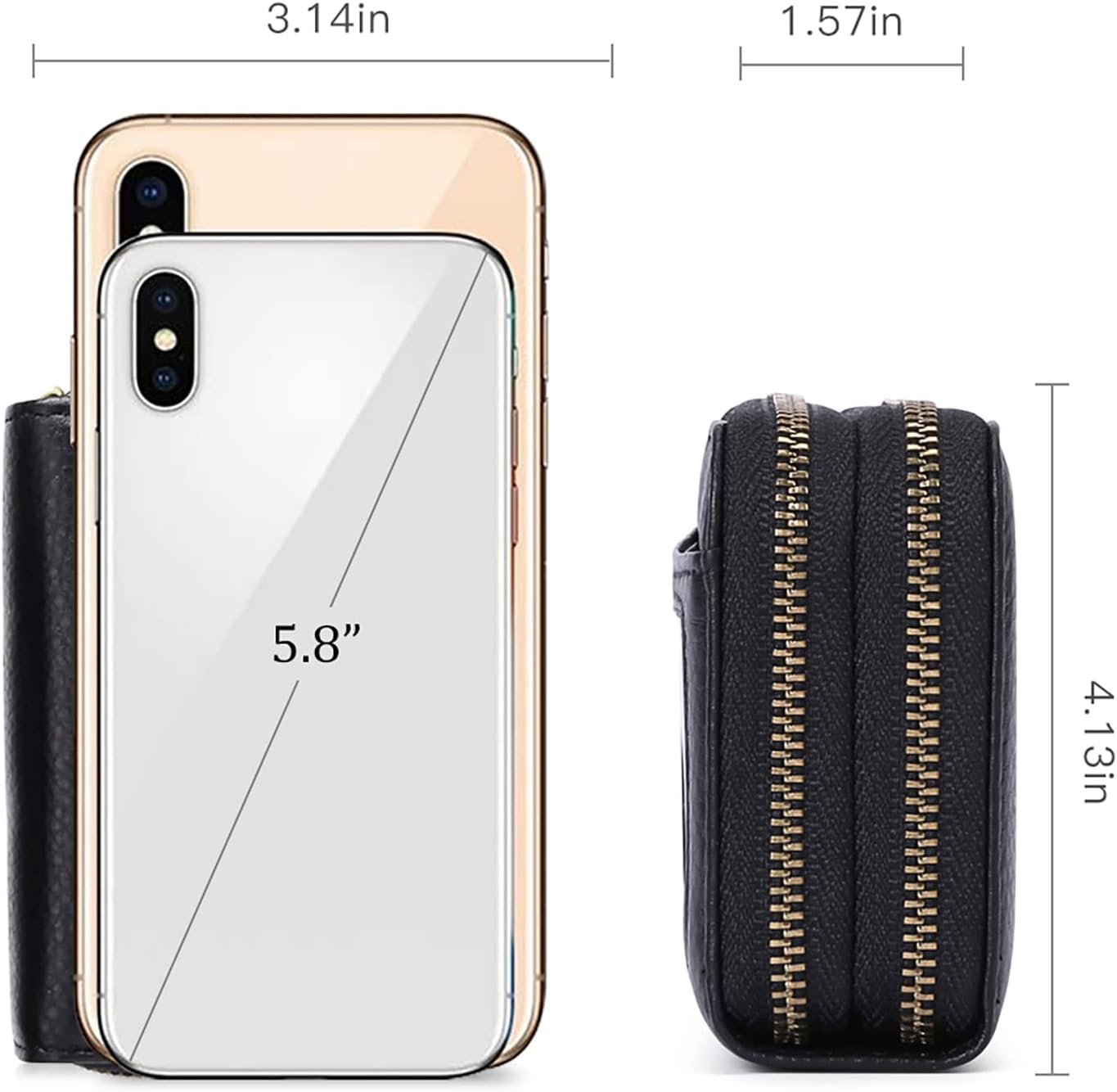 GOIACII Small Genuine Leather Wallet for Women, RFID Blocking Credit Card Holder Wallet - Image 2