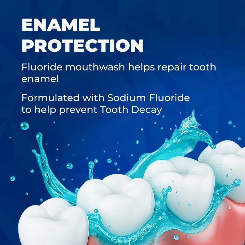 Fluoride Mouthwash and Water Flosser Аdditive | Add to Oral irrigator | Citrus Mint Flavor | Alcohol Free, Made in USA | Concentrated 1:10 = 44 fl.oz - Image 4