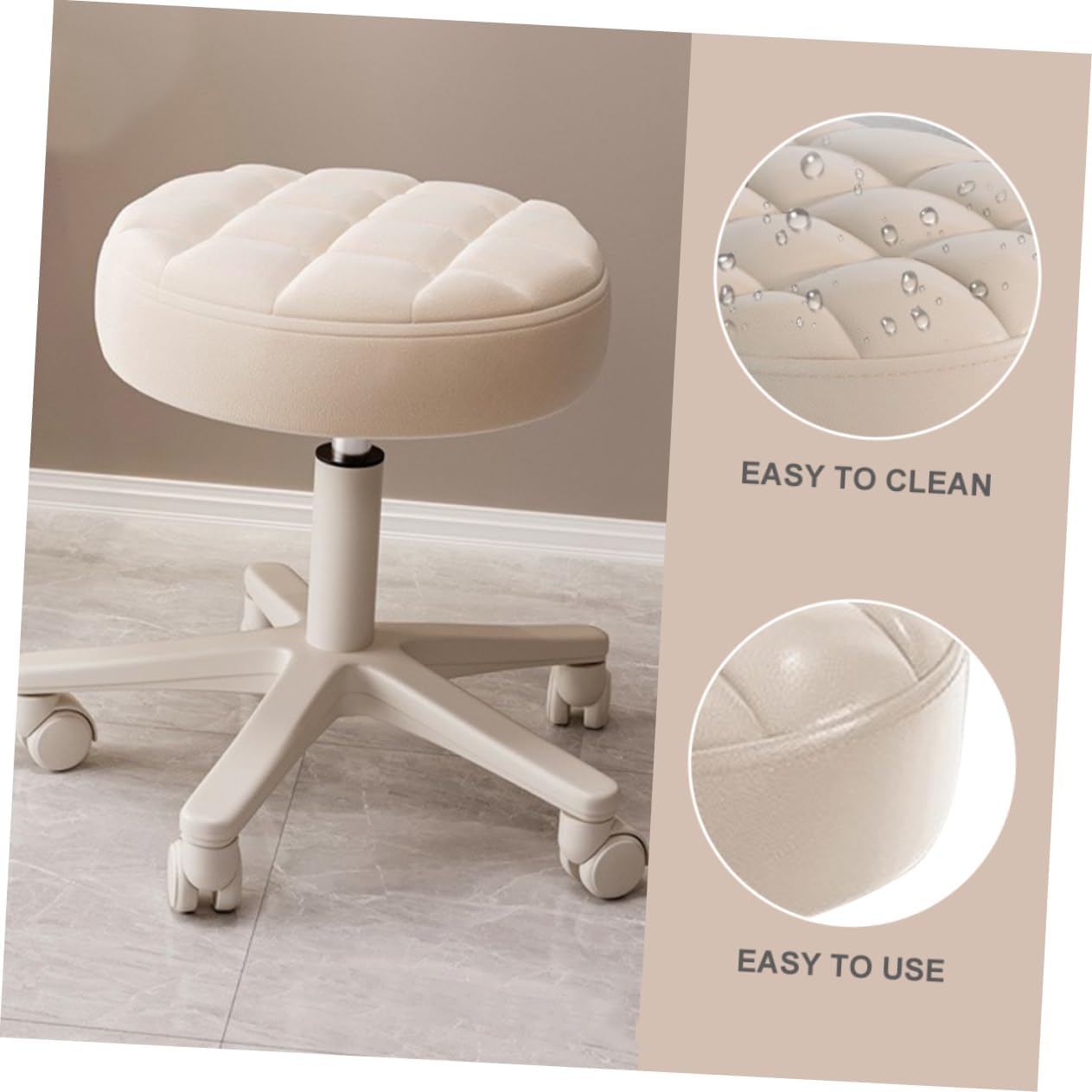 Unomor Pu Round Seat for Bar Stool Replacement Seat Safe Pu Sponge Material Part Chair Supply