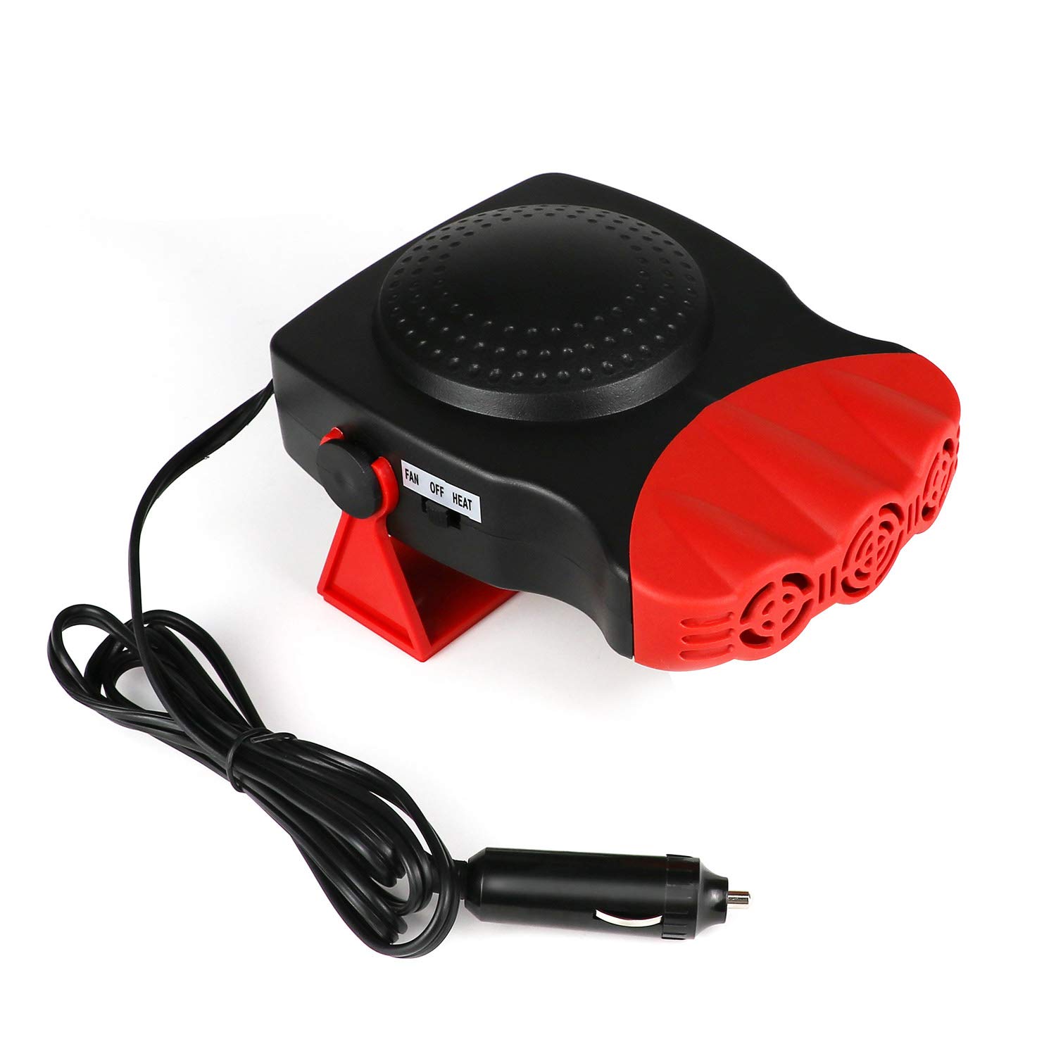 Portable Car Heater Defroster Defogger Demister 12V 150W Auto Ceramic 30 Seconds Fast Quickly Heating with 3 Outlets for Car Vehicle