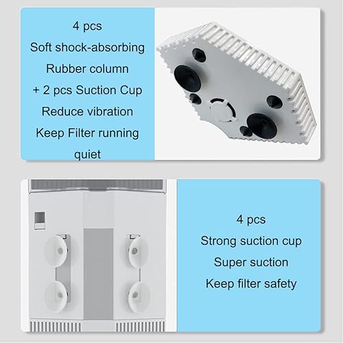Miniatura 4 de SKmeavritn Filtro interno de tortuga, filtro de acuario para tanque de reptiles, tanque de peces, tanque de acuario (filtro 22)