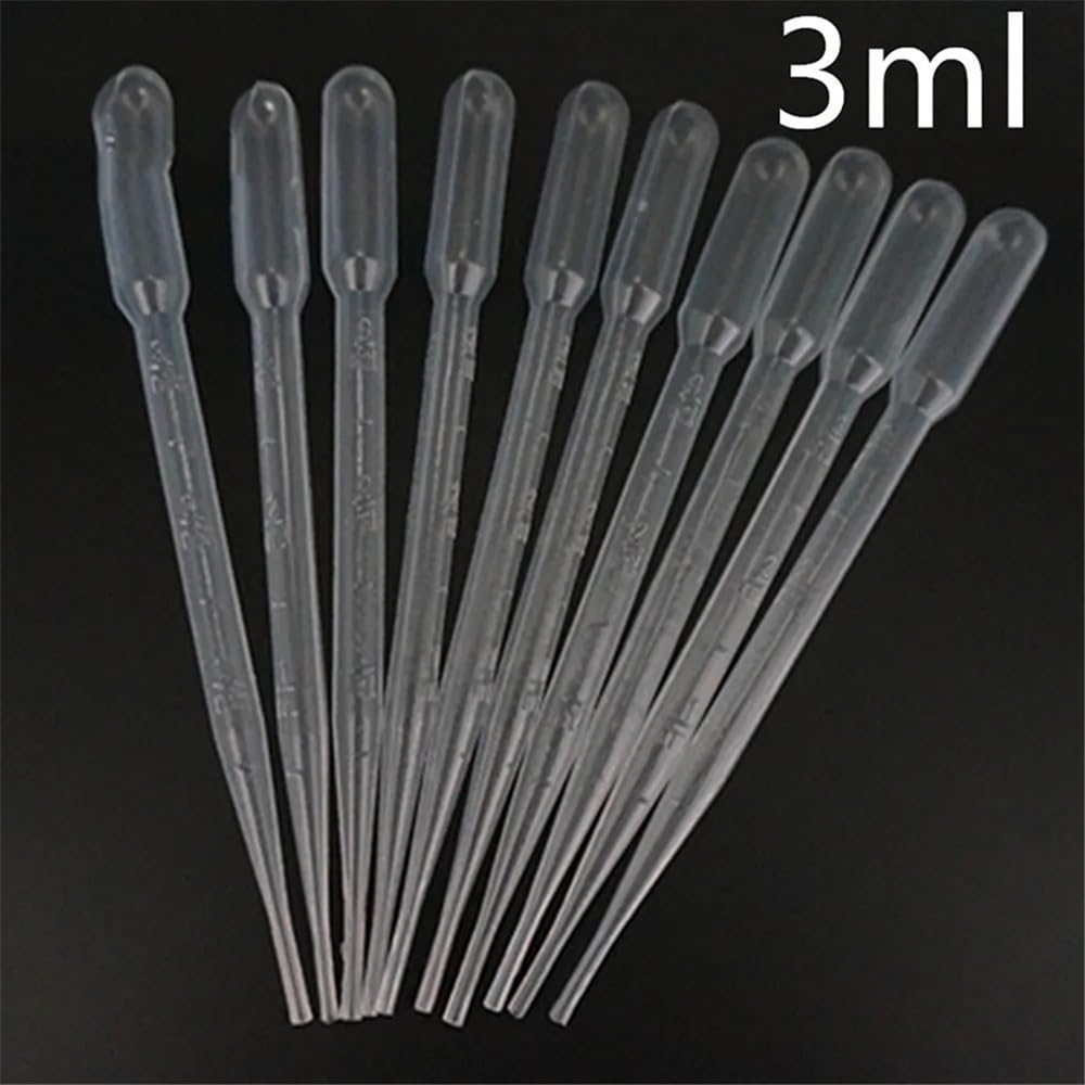 Herramientas de laboratorio de plástico desechables graduadas de 3 ml, 100/200/500/1000 piezas(3ml 1000pcs)